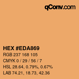 Color code: HEX #EDA869 | qconv.com