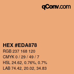 Color code: HEX #EDA878 | qconv.com