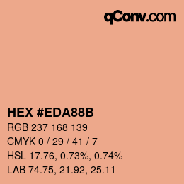 Color code: HEX #EDA88B | qconv.com