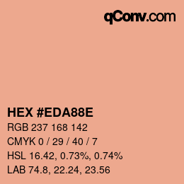 Color code: HEX #EDA88E | qconv.com