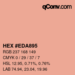 Color code: HEX #EDA895 | qconv.com