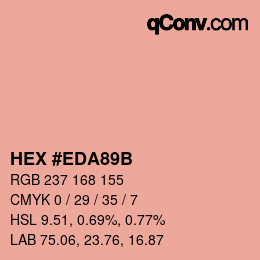 Color code: HEX #EDA89B | qconv.com