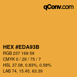 カラーコード: HEX #EDA93B | qconv.com