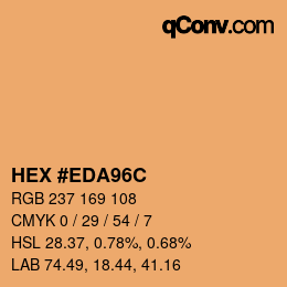 カラーコード: HEX #EDA96C | qconv.com