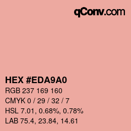 カラーコード: HEX #EDA9A0 | qconv.com