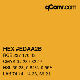 カラーコード: HEX #EDAA2B | qconv.com
