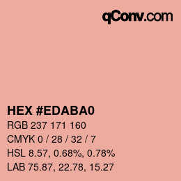 Color code: HEX #EDABA0 | qconv.com