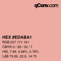 Color code: HEX #EDABA1 | qconv.com