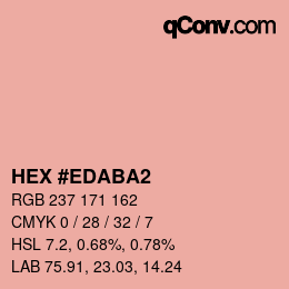 颜色代码: HEX #EDABA2 | qconv.com