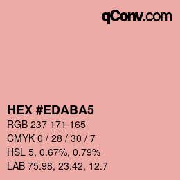 Color code: HEX #EDABA5 | qconv.com
