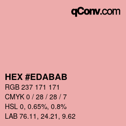 Color code: HEX #EDABAB | qconv.com