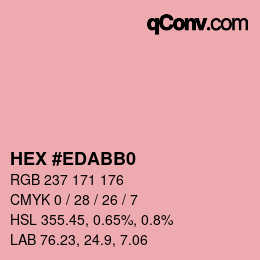 颜色代码: HEX #EDABB0 | qconv.com