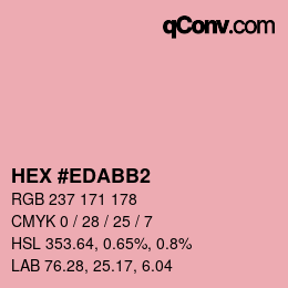 Código de color: HEX #EDABB2 | qconv.com