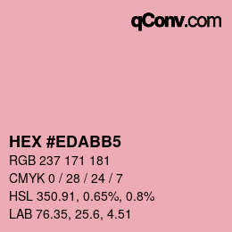 Color code: HEX #EDABB5 | qconv.com