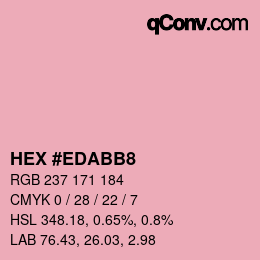 カラーコード: HEX #EDABB8 | qconv.com