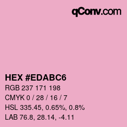 Code couleur: HEX #EDABC6 | qconv.com