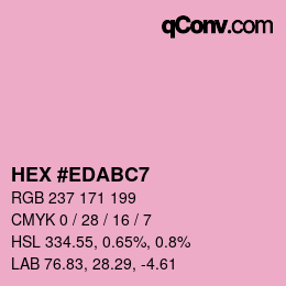 颜色代码: HEX #EDABC7 | qconv.com