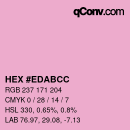Color code: HEX #EDABCC | qconv.com
