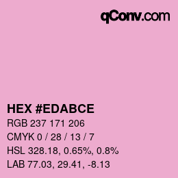 Color code: HEX #EDABCE | qconv.com