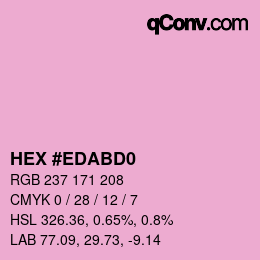 Color code: HEX #EDABD0 | qconv.com