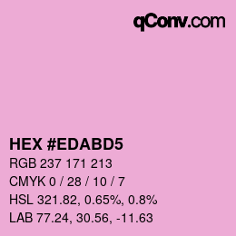 Color code: HEX #EDABD5 | qconv.com
