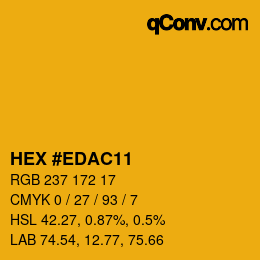 Color code: HEX #EDAC11 | qconv.com