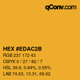 カラーコード: HEX #EDAC2B | qconv.com