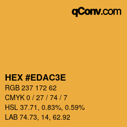 カラーコード: HEX #EDAC3E | qconv.com