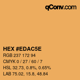 Código de color: HEX #EDAC5E | qconv.com
