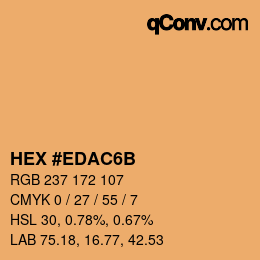 Color code: HEX #EDAC6B | qconv.com