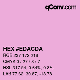 カラーコード: HEX #EDACDA | qconv.com