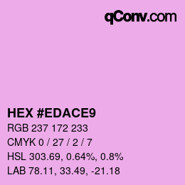 カラーコード: HEX #EDACE9 | qconv.com