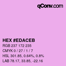 颜色代码: HEX #EDACEB | qconv.com