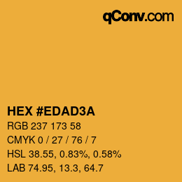 カラーコード: HEX #EDAD3A | qconv.com