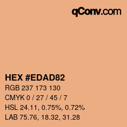 颜色代码: HEX #EDAD82 | qconv.com