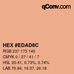 Color code: HEX #EDAD8C | qconv.com