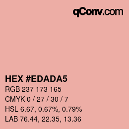 カラーコード: HEX #EDADA5 | qconv.com