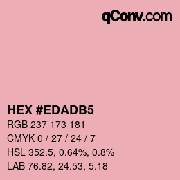 Color code: HEX #EDADB5 | qconv.com