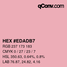 カラーコード: HEX #EDADB7 | qconv.com