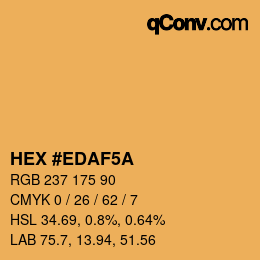 カラーコード: HEX #EDAF5A | qconv.com