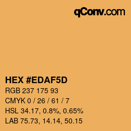 カラーコード: HEX #EDAF5D | qconv.com