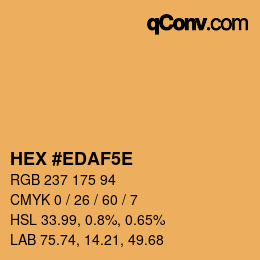 Farbcode: HEX #EDAF5E | qconv.com