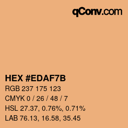カラーコード: HEX #EDAF7B | qconv.com