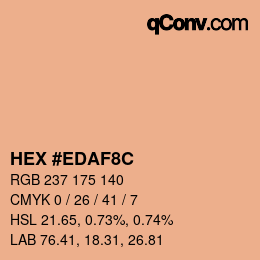 カラーコード: HEX #EDAF8C | qconv.com