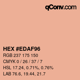 Color code: HEX #EDAF96 | qconv.com