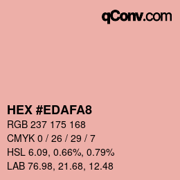 カラーコード: HEX #EDAFA8 | qconv.com