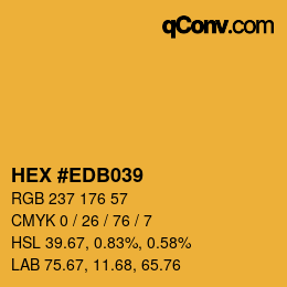 カラーコード: HEX #EDB039 | qconv.com
