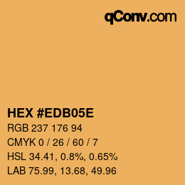 カラーコード: HEX #EDB05E | qconv.com