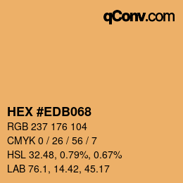 Color code: HEX #EDB068 | qconv.com