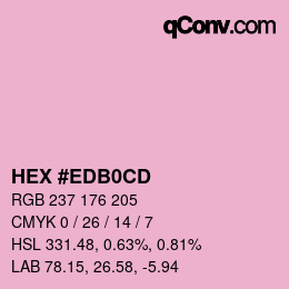 カラーコード: HEX #EDB0CD | qconv.com